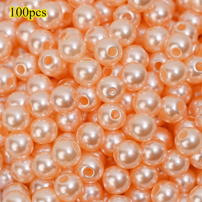 Colorful Imitation Pearl Acrylic Beads
