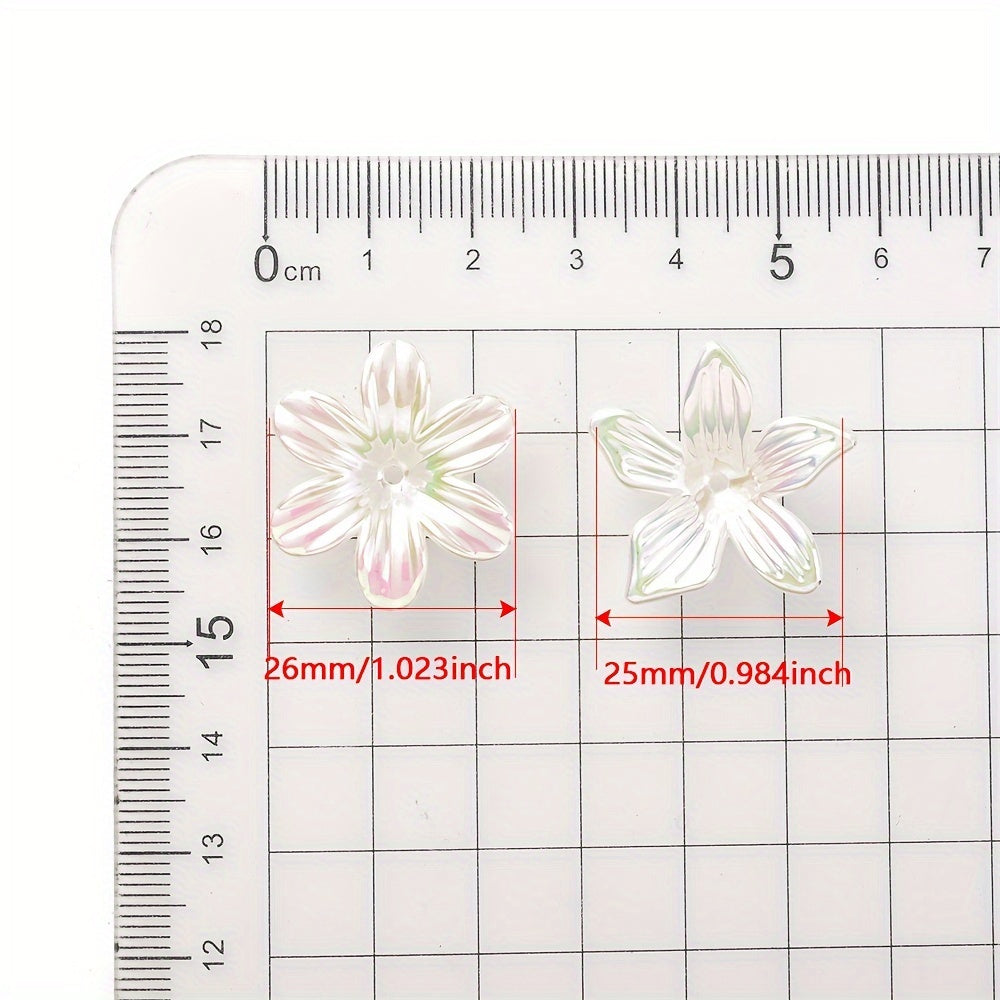 10PCS 25/26mm AB Flower Acrylic Bead Set