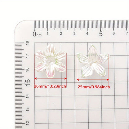 10PCS 25/26mm AB Flower Acrylic Bead Set