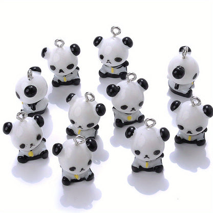 15x19mm 5pcs Panda Charms Pendant, Assorted Resin Pendants
