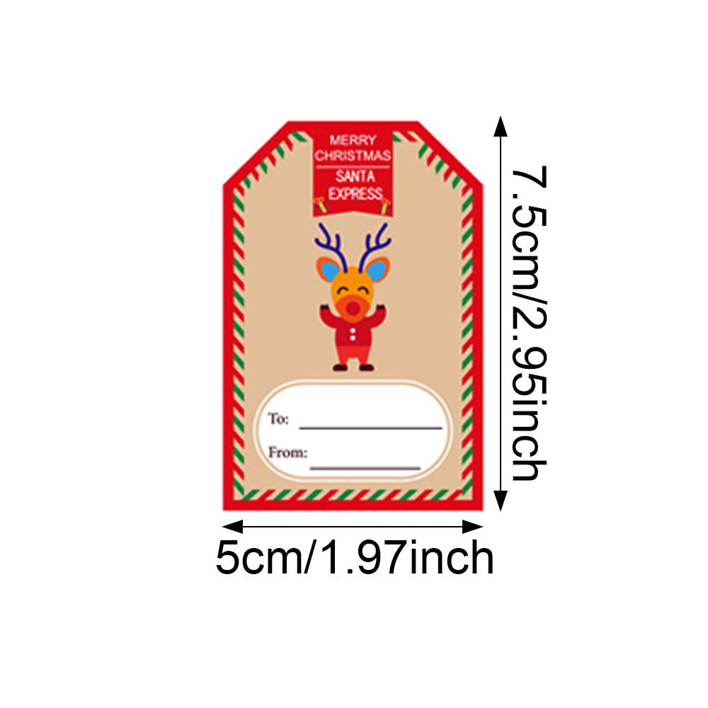 Retro Christmas Santa Snowman Stickers