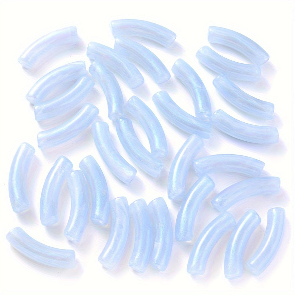 Shiny Elbow Acrylic Beads