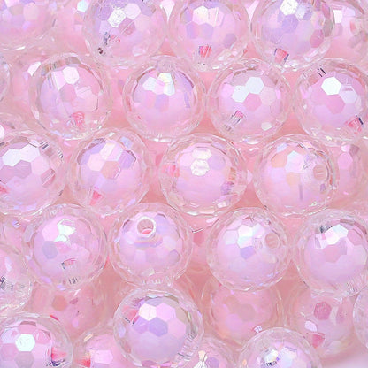 Clear Cut Acrylic Round Beads