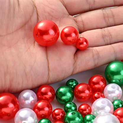 Christmas Acrylic Round Beads
