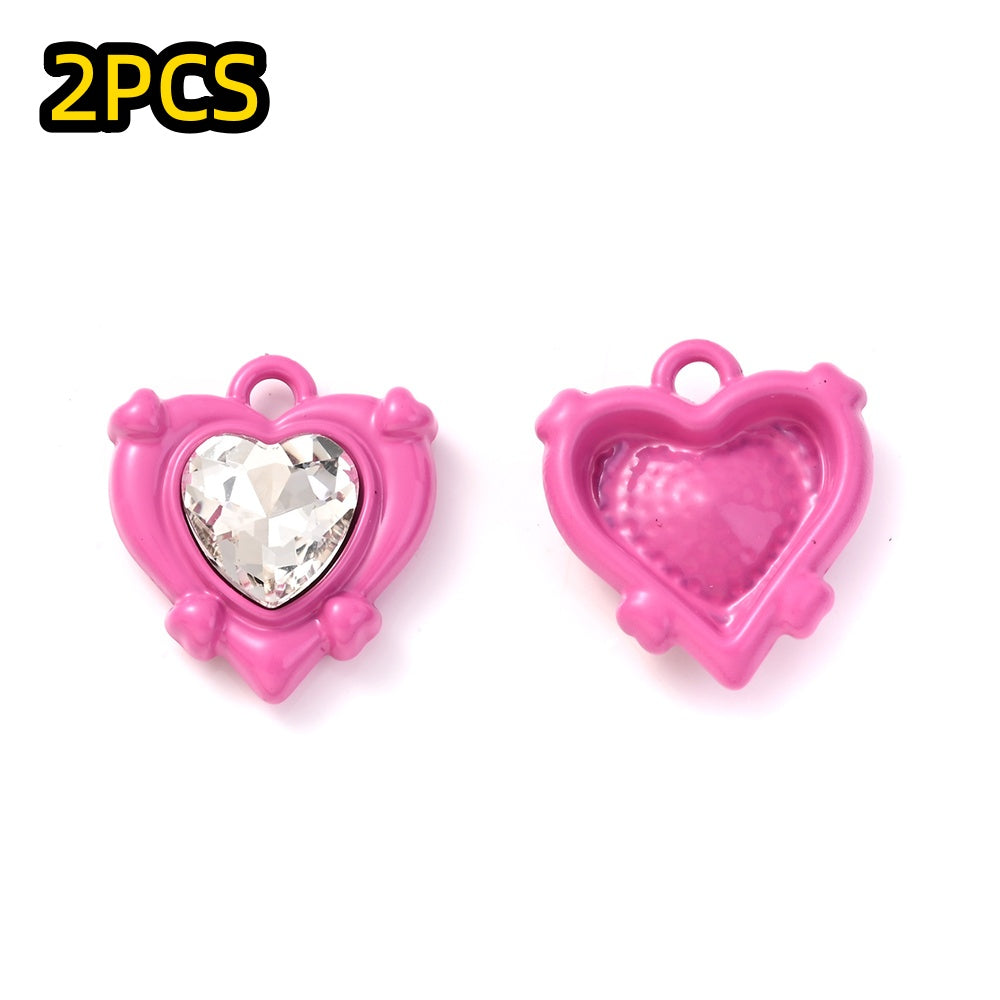 Heart Rhinestone Pendant Set