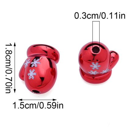 Acrylic Christmas Glove Beads