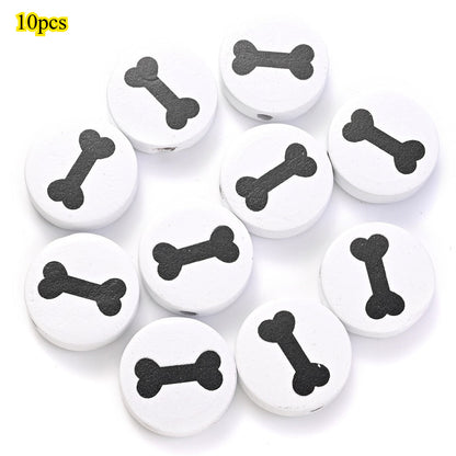 Marine-Themed Wooden Beads