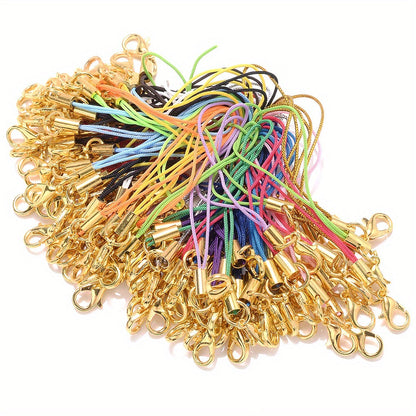50PCS 70mm Colorful Nylon Lobster Clasp Strap Set