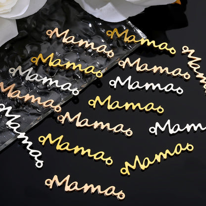 Mama Double Hole Alloy Pendants