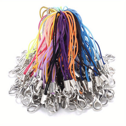 50PCS 70mm Colorful Nylon Lobster Clasp Strap Set