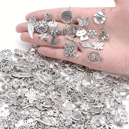 Vintage Silver Charm Beads Set