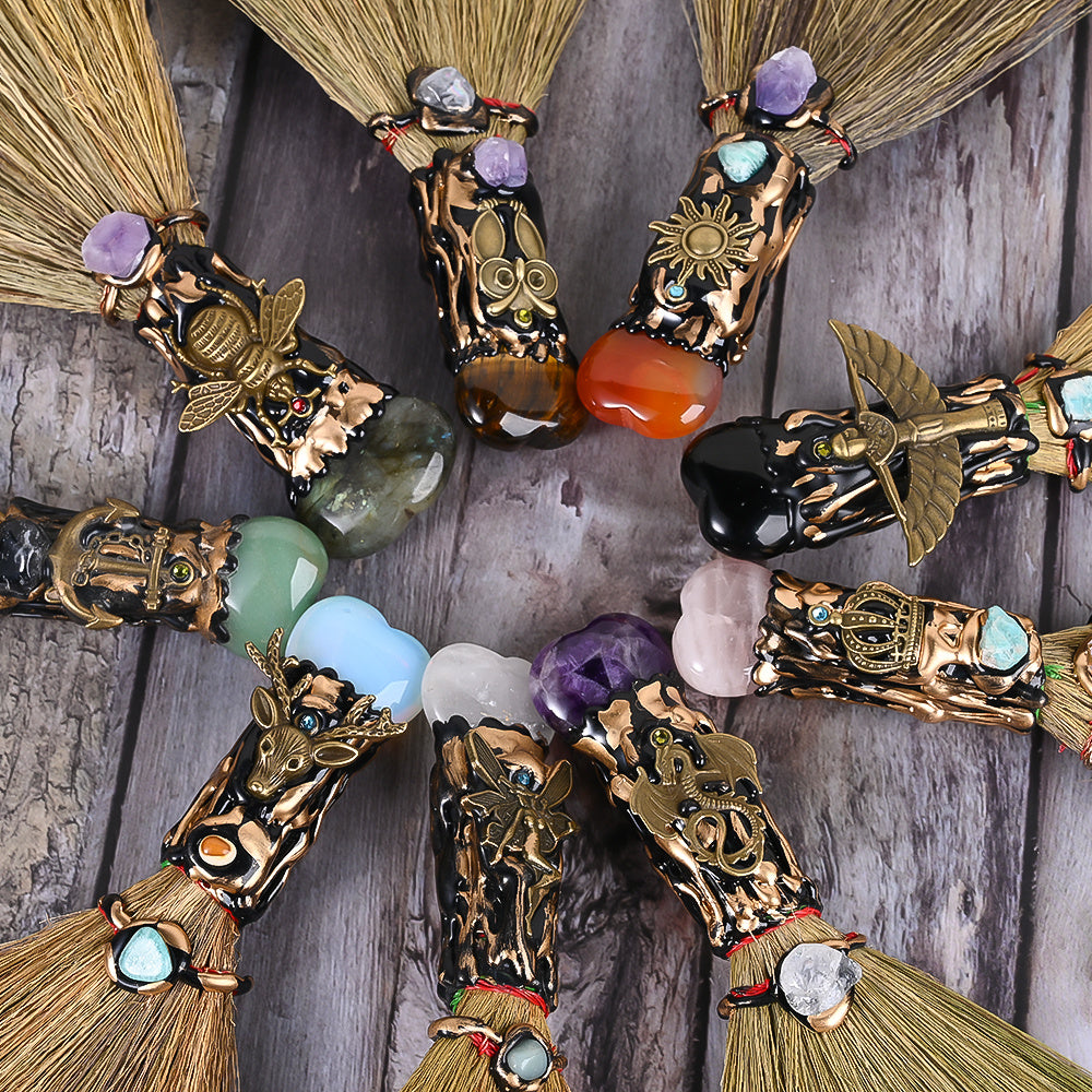Crystal Broom Pendant Charm