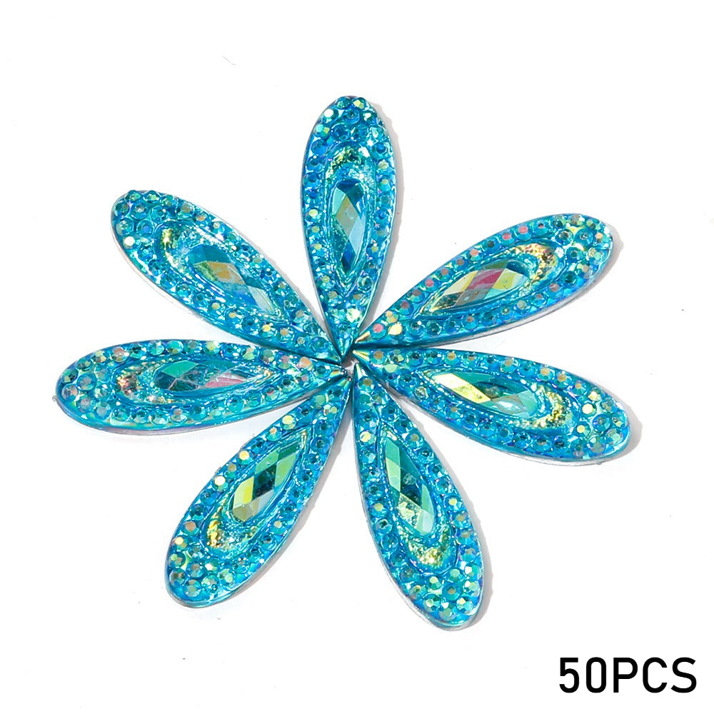 AB Iridescent Resin Teardrop Ornaments