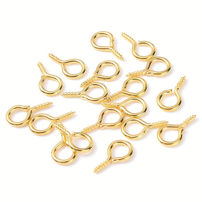 100PCS 4×8mm Mini Metal Eye Pins for Jewelry Making