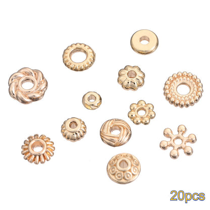 20PCS Gold Alloy Multi-Shape Spacer Bead Set