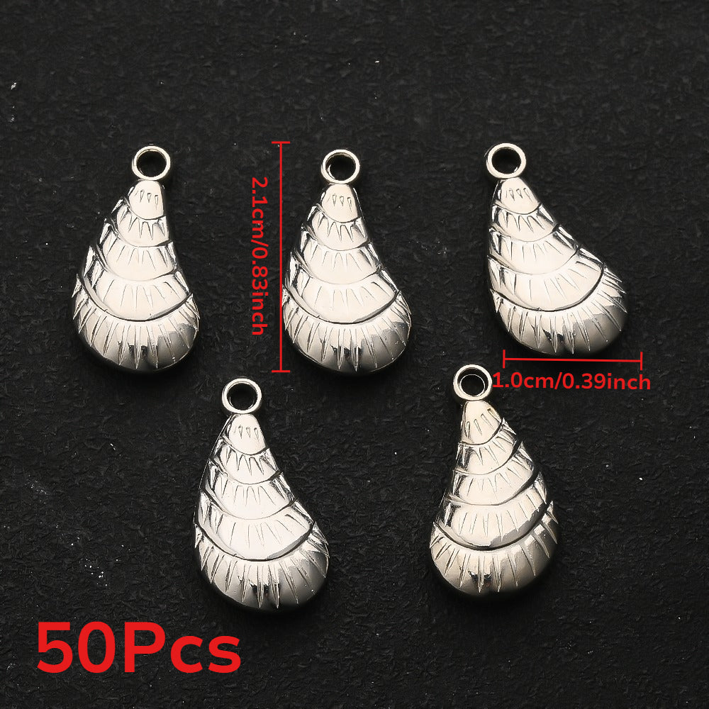 20/50PCS Gold & Silver CCB Seashell Pendant Charms