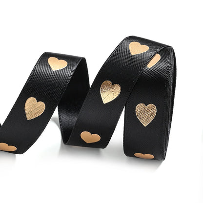 1 Roll 5 Yards Peach Heart Hot Stamping Ribbon