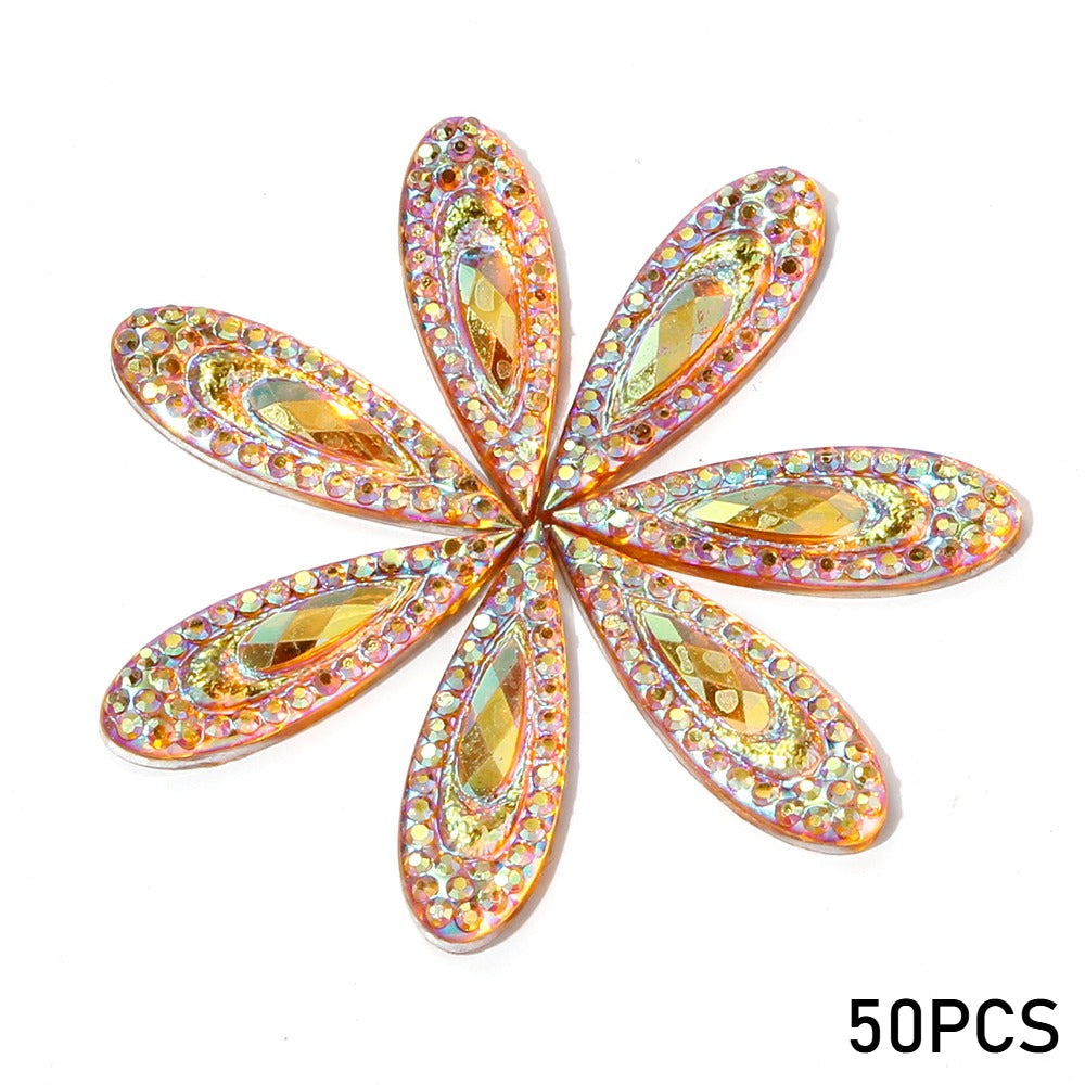 AB Iridescent Resin Teardrop Ornaments