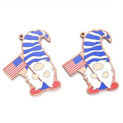 July 4th Patriotic Wooden Chain Charms