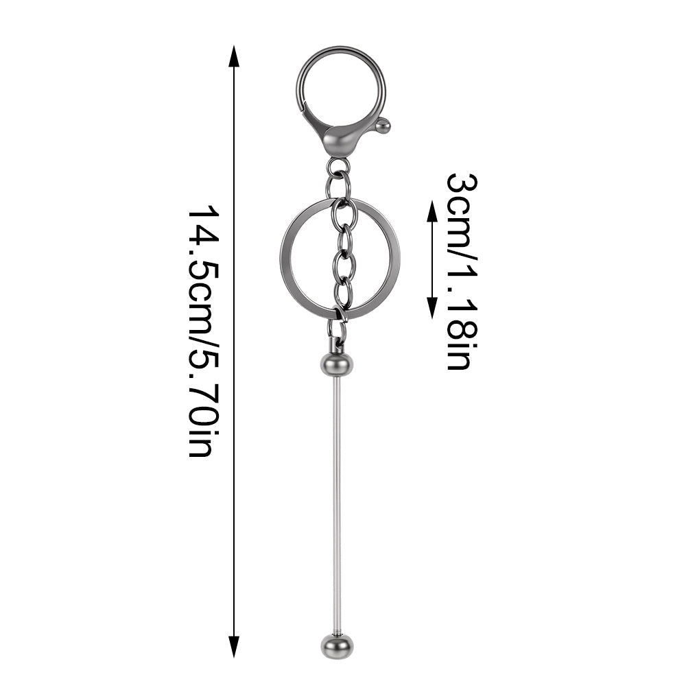 4-Piece Random Mixed Metal Beaded Keychains