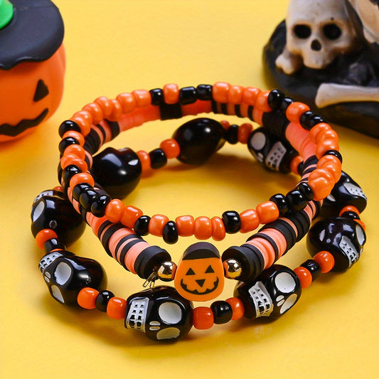 Halloween Beaded Bracelet Set