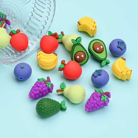 3D Fruit Silicone Beads