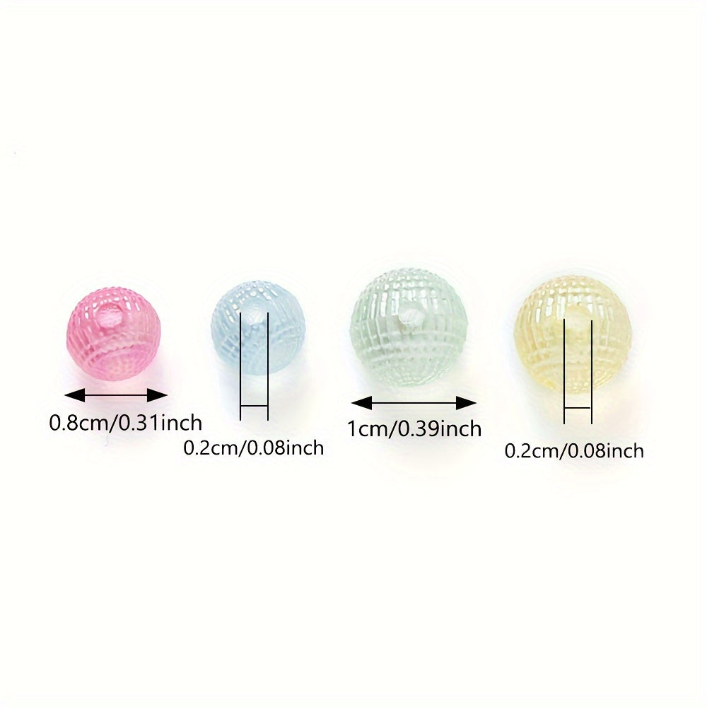 50-100pcs 8/10mm Acrylic Spacer Beads Loose Macarone Jewelry Beads