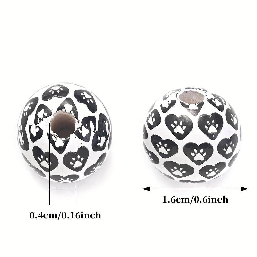 Colorful Round Wooden Beads