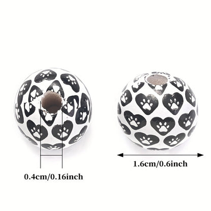 Colorful Round Wooden Beads