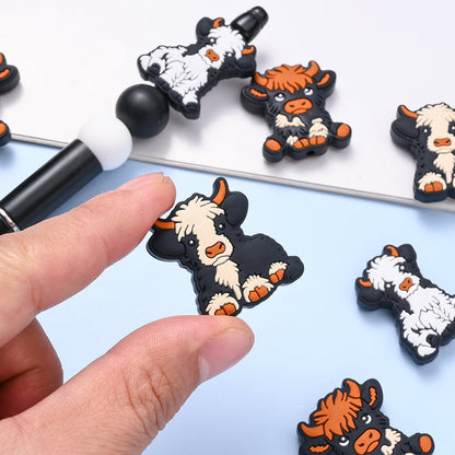 4PCS Farm Animal Silicone Bead Set