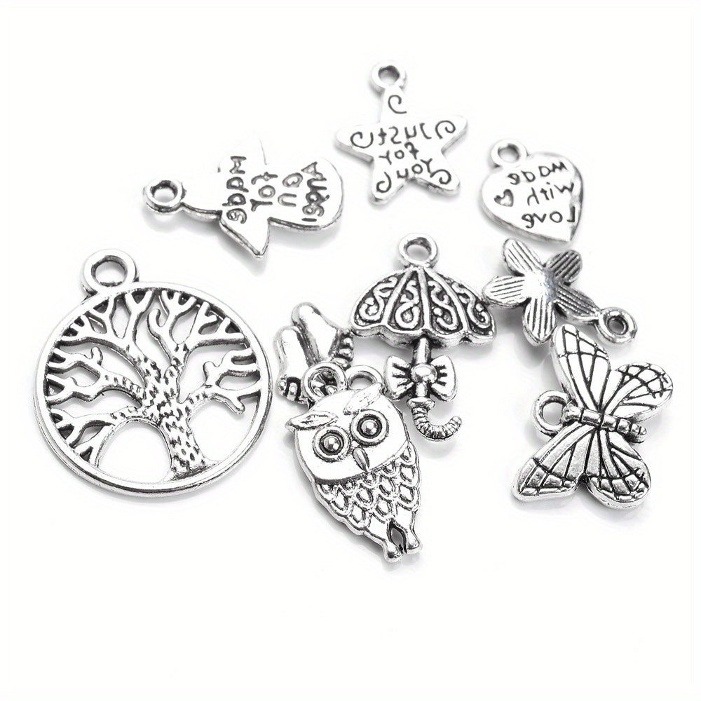 Vintage Silver Charm Beads Set