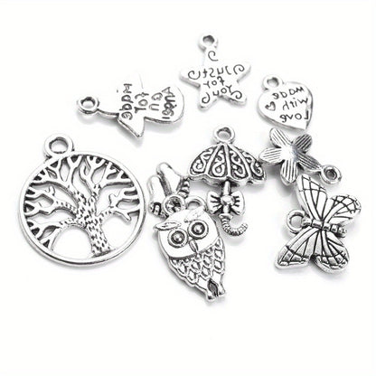 Vintage Silver Charm Beads Set