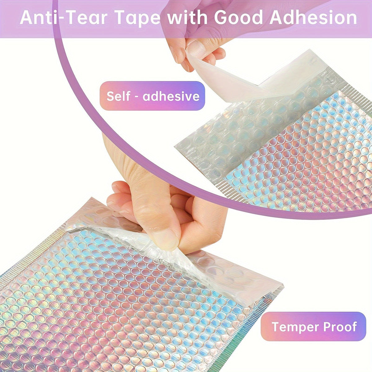 10-Piece Self-Adhesive Bubble Bags
