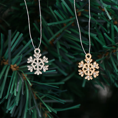 Christmas Rhinestone Snowflake Pendant Charms