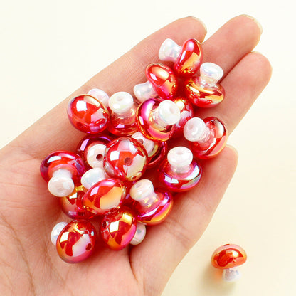 Red Mushroom Acrylic Beads
