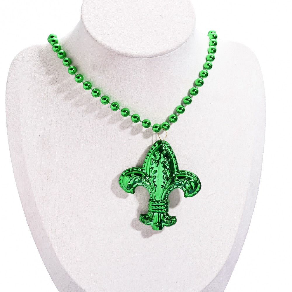 Mardi Gras Carnival Beaded Crown Necklaces