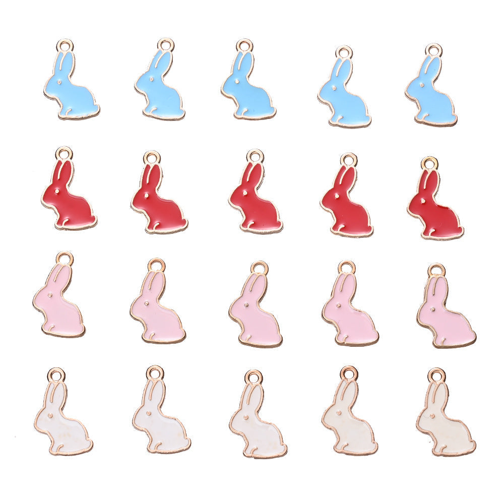 Easter Enamel Rabbit Pendants