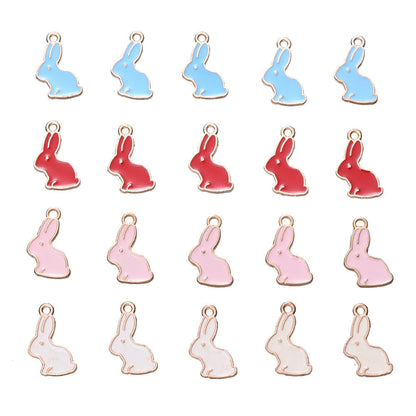 Easter Enamel Rabbit Pendants