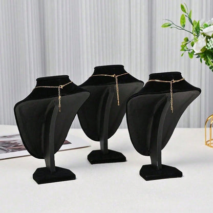 Black Velvet Necklace Display Stand