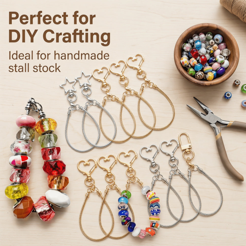 Blank Beadable Keychain Set