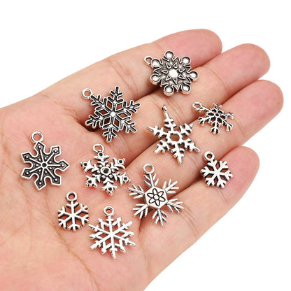 Hollow Snowflake Alloy Pendants