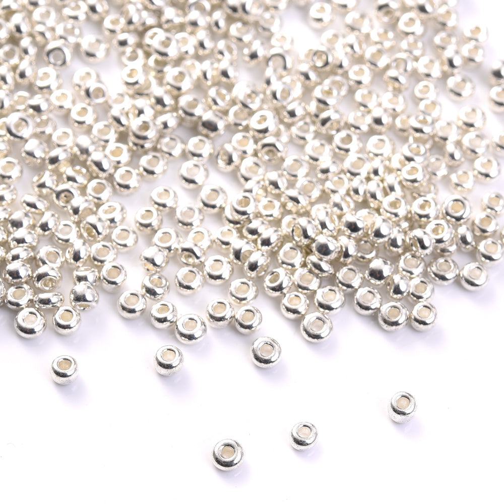 Gold and Silver 2/3/4 mm Glass Seed Beads