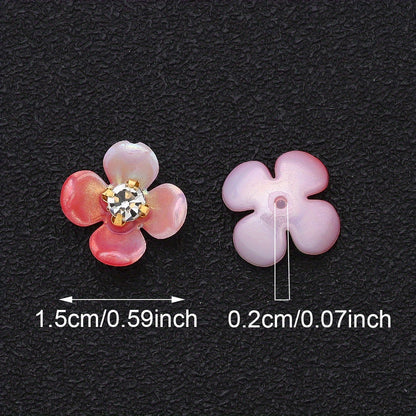 Gradient Flower Acrylic Beads