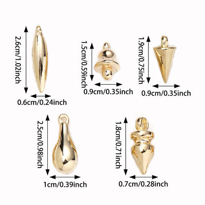 Gold & Silver CCB Plastic Pendants