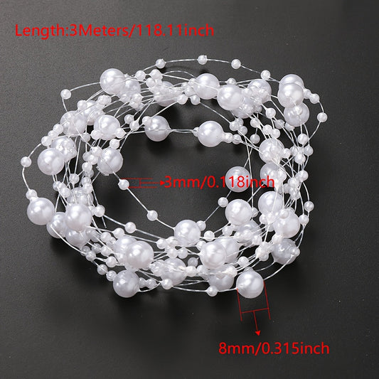 118.11 Inch Acrylic Round Bead Chain