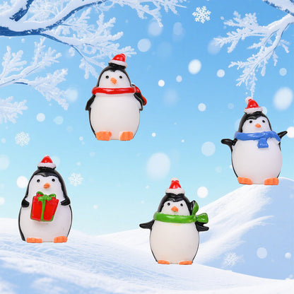 Resin Christmas Penguin Ornaments