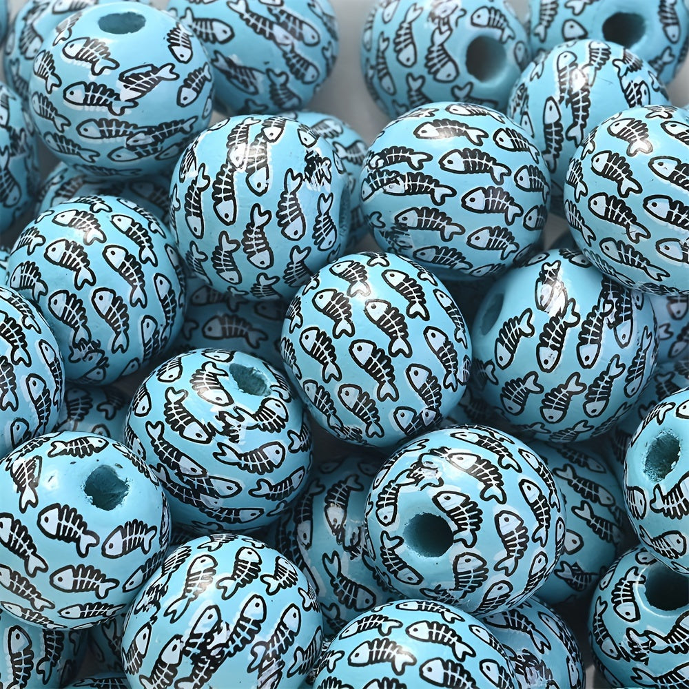 Colorful Round Wooden Beads