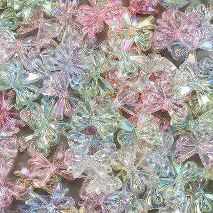 Iridescent Acrylic Bow Beads