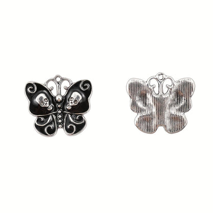 Halloween Skull Butterfly Charms