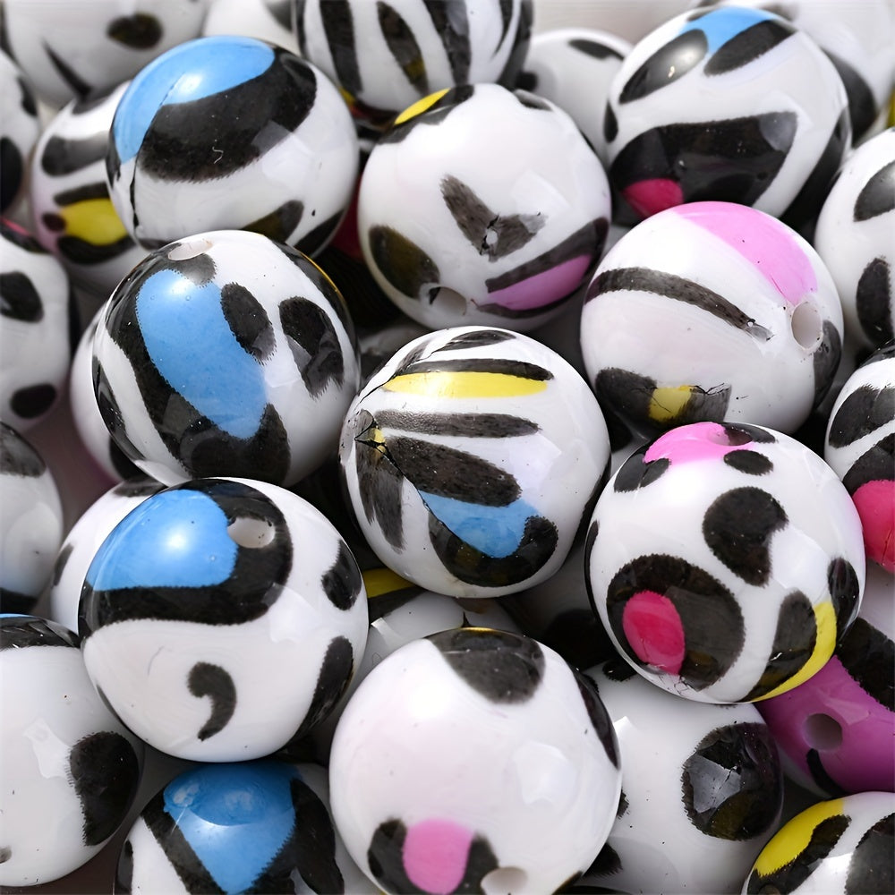 Leopard Print Acrylic Beads